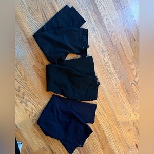Lot of 3 pairs of womens Black Pants trousers size 8p Ann Taylor banana republic